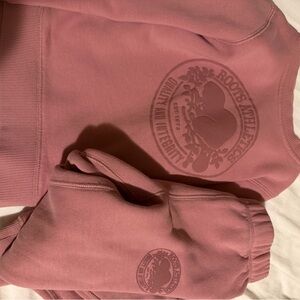 Roots Kids Dusty Pink Sweatpants and Sweatshirt Set